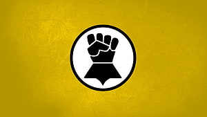 Imperial Fists Chapter Symbol on Textured Yellow Background HD wallpaper