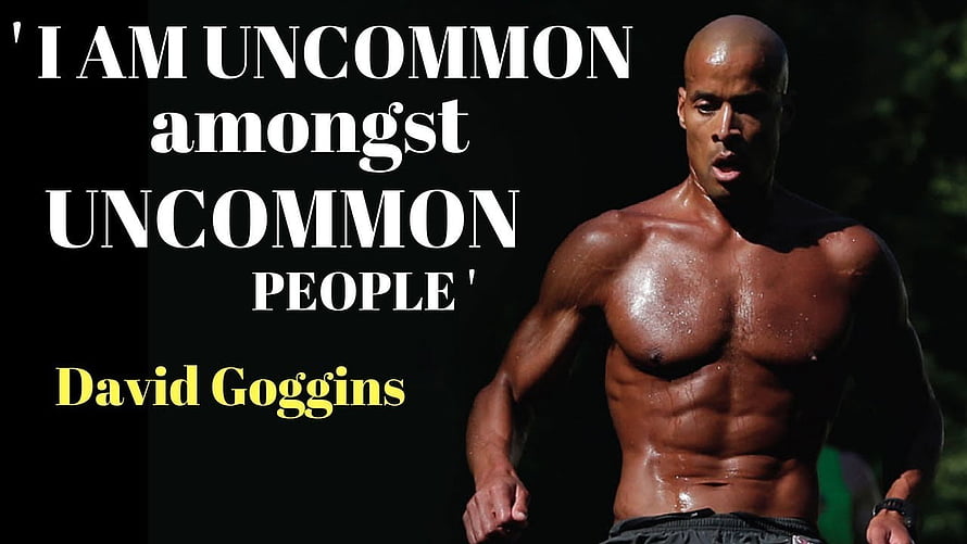 David Goggins Running Portrait With Motivational Quote On Dark Background HD wallpaper