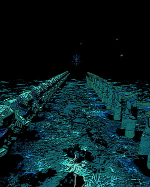 Chainsaw Man Denji Astronaut Scene in Dark Sci-Fi Landscape HD phone wallpaper