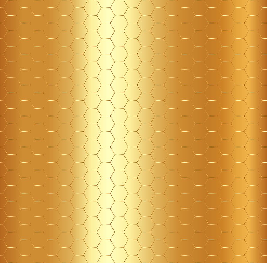 Luxurious Gold Hexagonal Honeycomb Pattern with Metallic Gradient and Geometric Texture HD wallpaper
