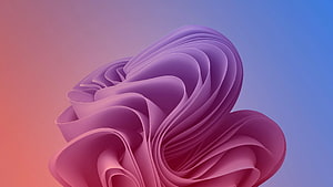 Windows 11 Purple Abstract 3D Ribbon Wallpaper HD wallpaper