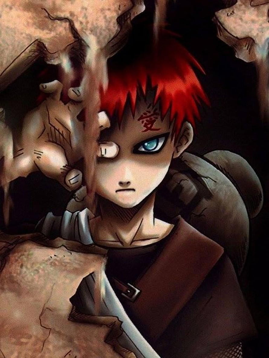 Gara Hokage Anime Character with Red Hair and Blue Eye HD phone wallpaper