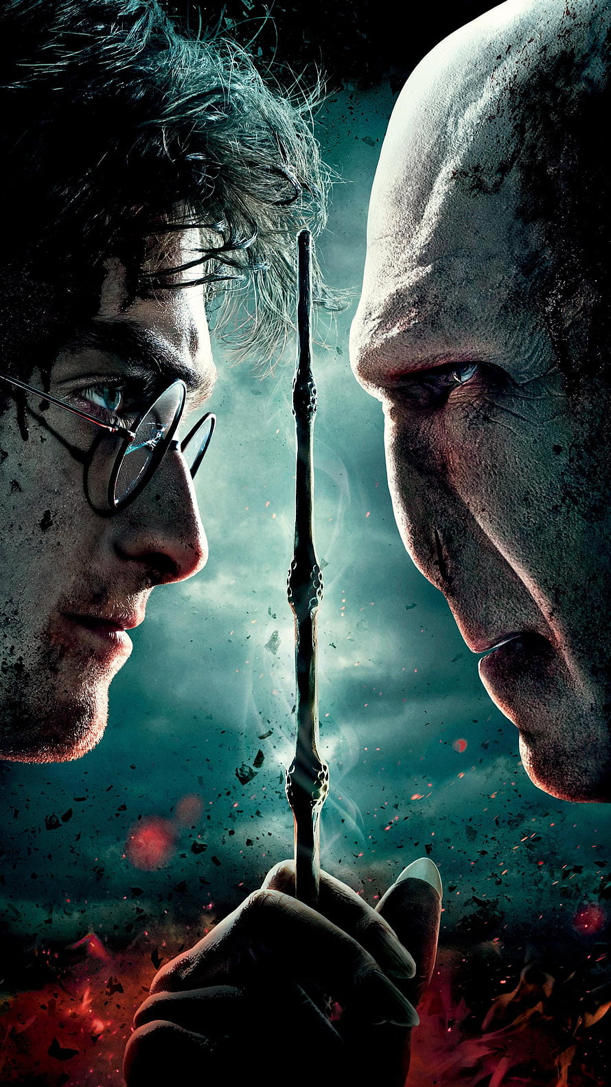 Harry Potter and Voldemort Face Off in Epic Wand Duel HD phone wallpaper