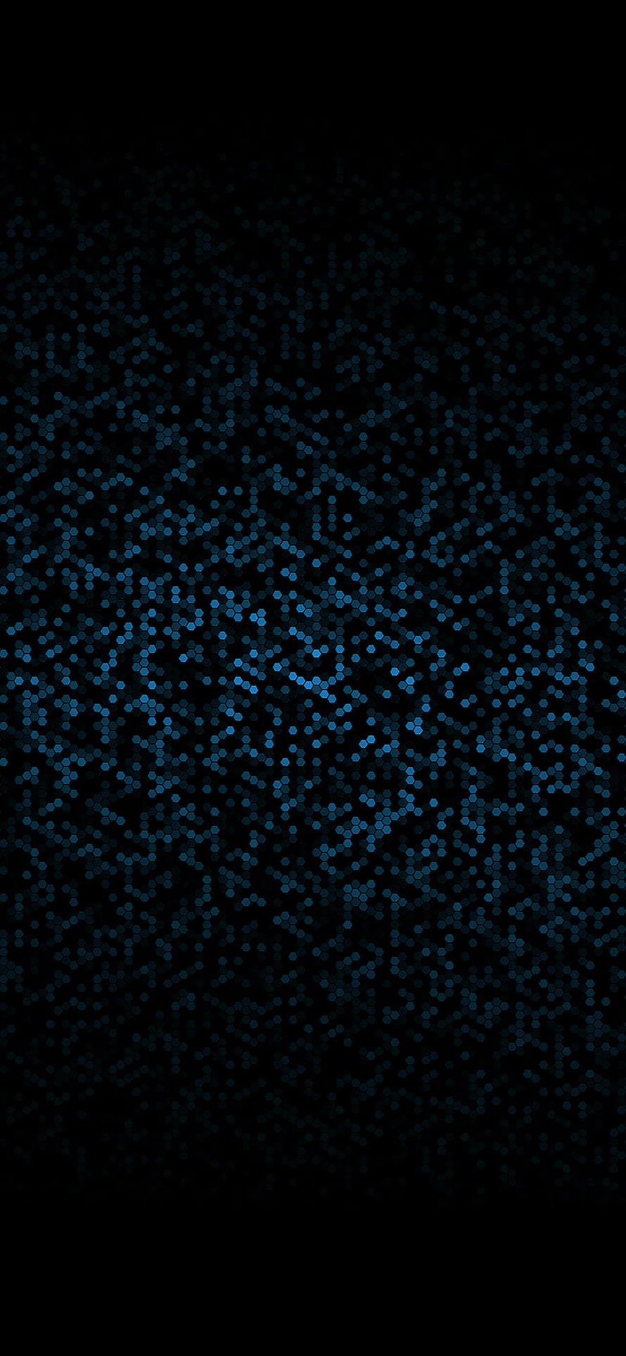 Dark Blue Hexagonal Dot Pattern on Black Background Abstract Wallpaper HD phone wallpaper