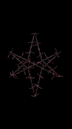 Bring Me The Horizon Amo Album Artwork Dark Barbed Wire Cross Design HD phone wallpaper