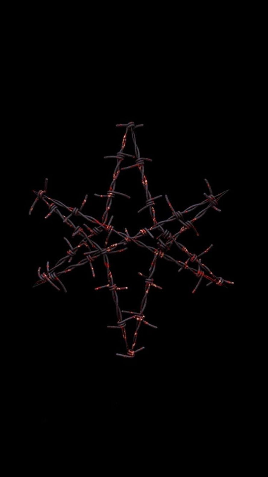 Bring Me The Horizon Amo Album Artwork Dark Barbed Wire Cross Design HD phone wallpaper