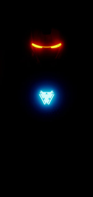 Iron Man Glowing Eyes and Arc Reactor on Dark Background, Iron Man [] : Amoledbackground, Iron Man Eyes HD phone wallpaper