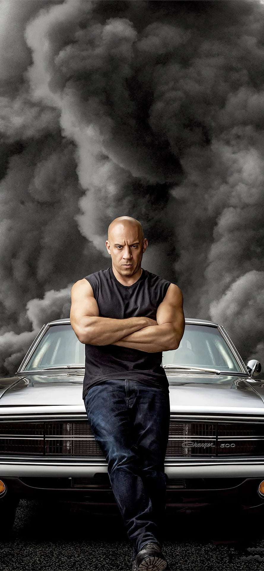 Vin Diesel as Dominic Toretto Leaning on a Dodge Charger in Fast and Furious HD phone wallpaper