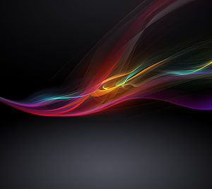Vibrant Rainbow Light Streaks Flowing Across a Dark Abstract Background HD wallpaper