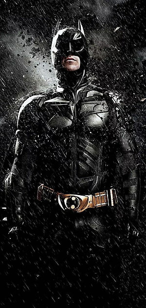 Christian Bale as Batman in The Dark Knight standing in heavy rain with dark armored suit and utility belt, batman#the dark Knight#christian bale#bale #batmanthe #dark #knightchristian in 2020. Dark knight , Batman , Batman HD phone wallpaper