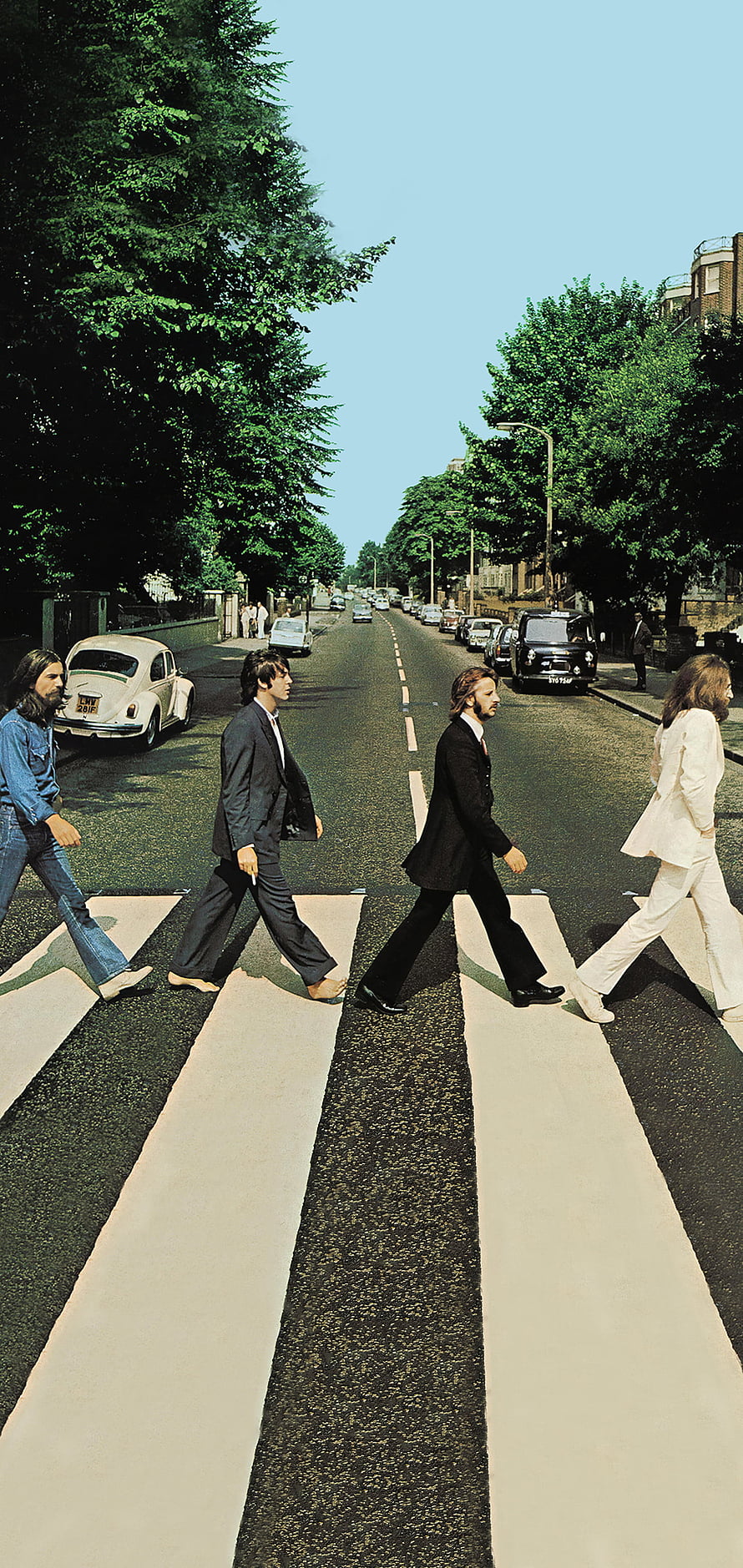 The Beatles Walking Across Abbey Road Zebra Crossing in London HD phone wallpaper