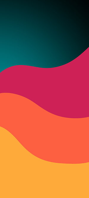 Vibrant Abstract Wave Pattern with Warm and Cool Color Bands HD phone wallpaper
