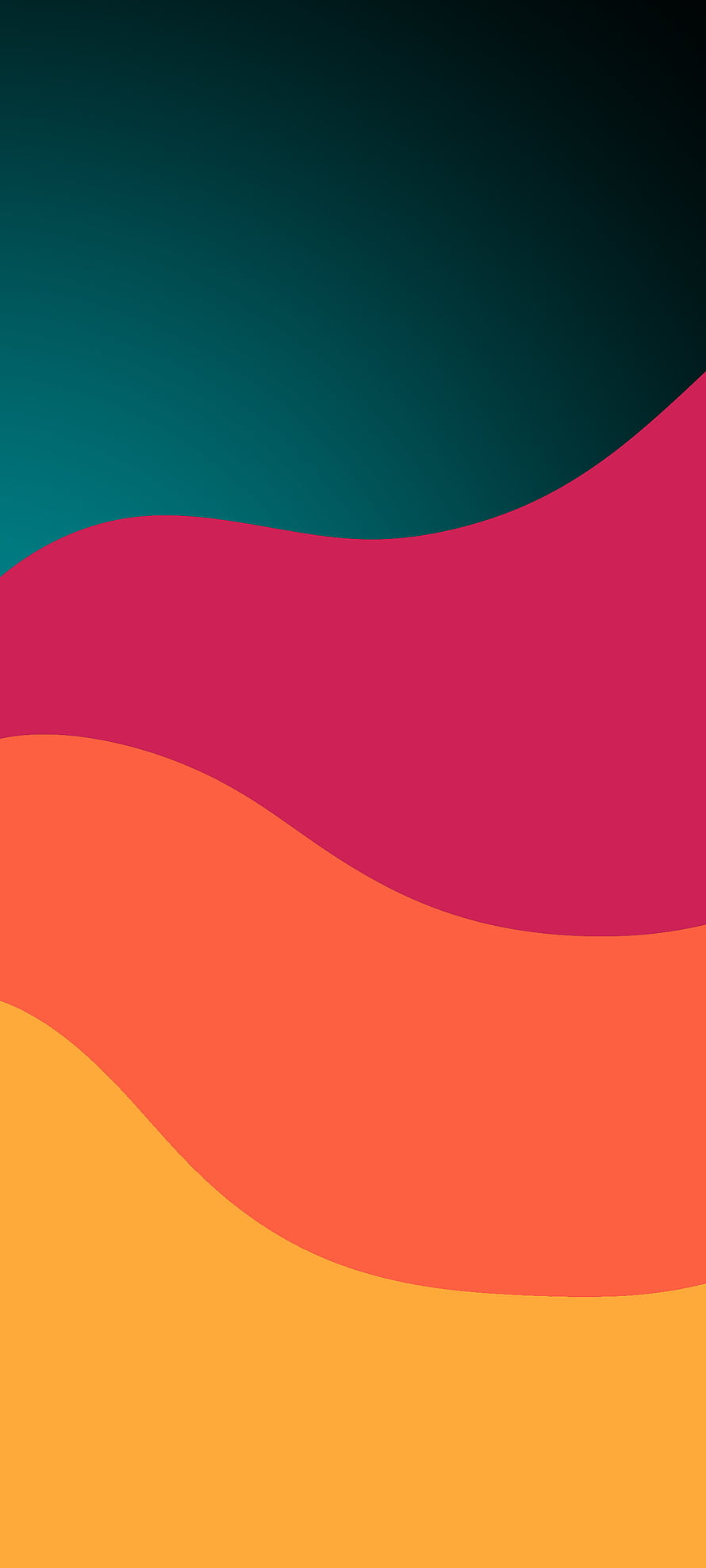 Vibrant Abstract Wave Pattern with Warm and Cool Color Bands HD phone wallpaper