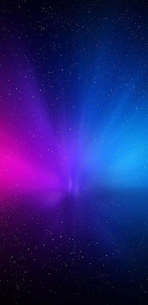 Vibrant Purple and Blue Nebula in a Star-Filled Night Sky HD phone wallpaper