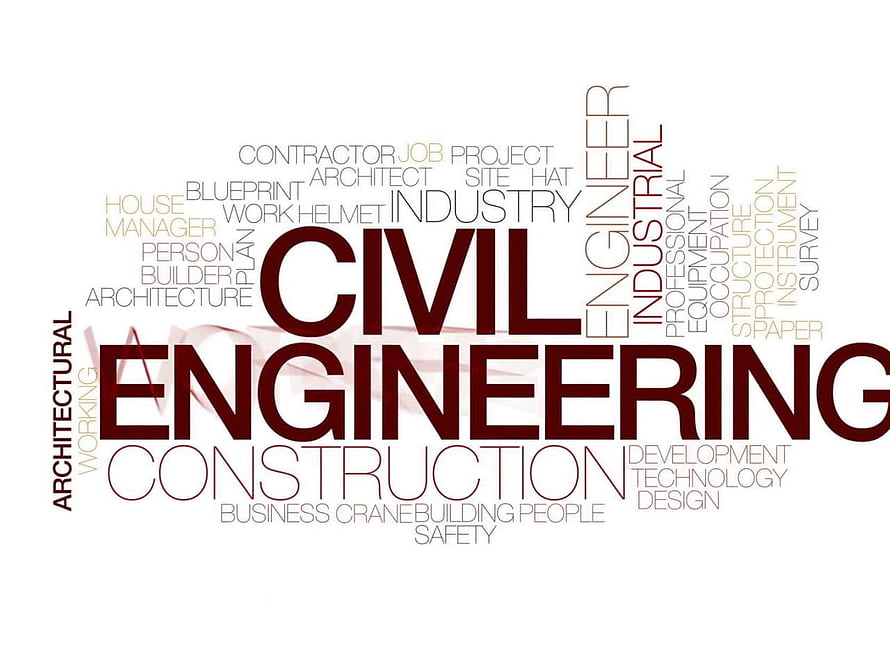 CML Engineering Construction Word Cloud with Architectural and Industrial Terms HD wallpaper