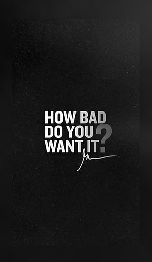 How Bad Do You Want It? Motivational Quote on Black Textured Background HD phone wallpaper