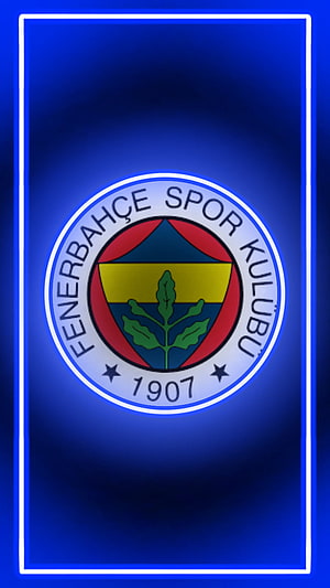 Fenerbahce Spor Kulubu Official Club Emblem on Deep Blue Background HD phone wallpaper