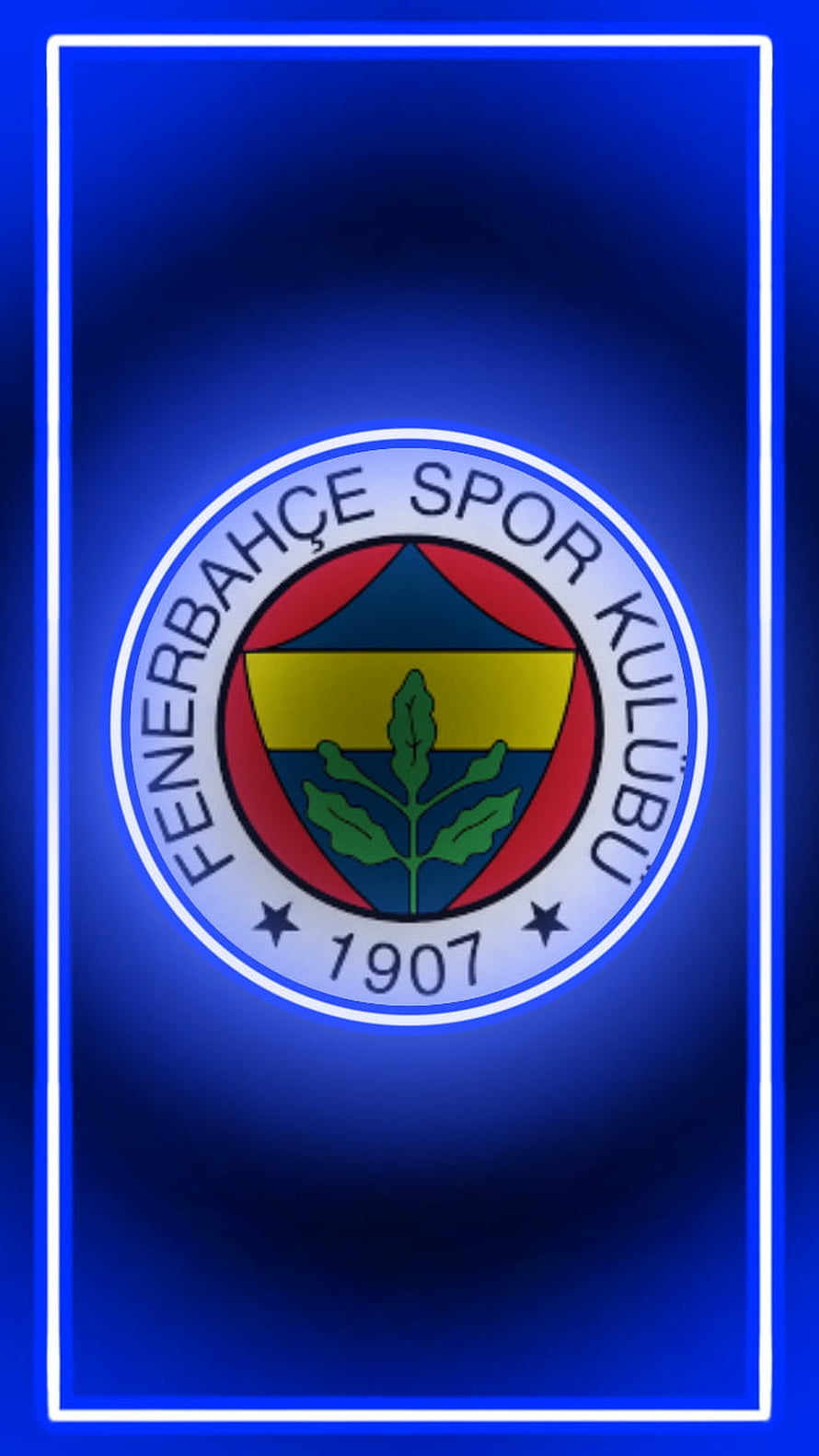 Fenerbahce Spor Kulubu Official Club Emblem on Deep Blue Background HD phone wallpaper