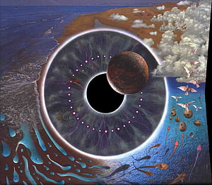 Pink Floyd Pulse Album Artwork Featuring Surreal Eye and Cosmic Elements HD wallpaper