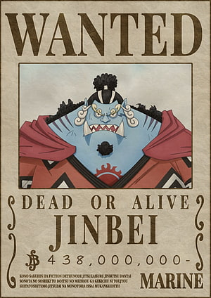 Jinbei Wanted Poster from One Piece Anime Series HD phone wallpaper