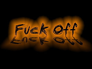 Grunge Handwritten Text on Glowing Orange Background with Reflection HD wallpaper