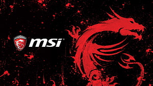 MSI Gaming G Series Red Dragon Logo on Black Grunge Background HD wallpaper