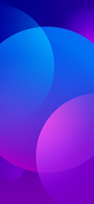 Vibrant Blue and Purple Gradient Abstract Circles Minimalist Digital Art HD phone wallpaper