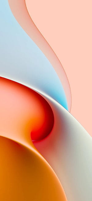 Pastel Abstract 3D Curves with Soft Gradients and Minimalist Geometric Shapes HD phone wallpaper