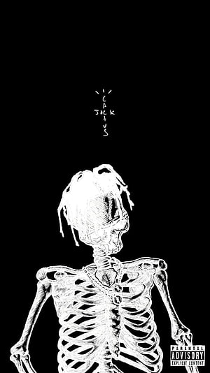 Cactus Jack Skeleton Illustration by Travis Scott HD phone wallpaper