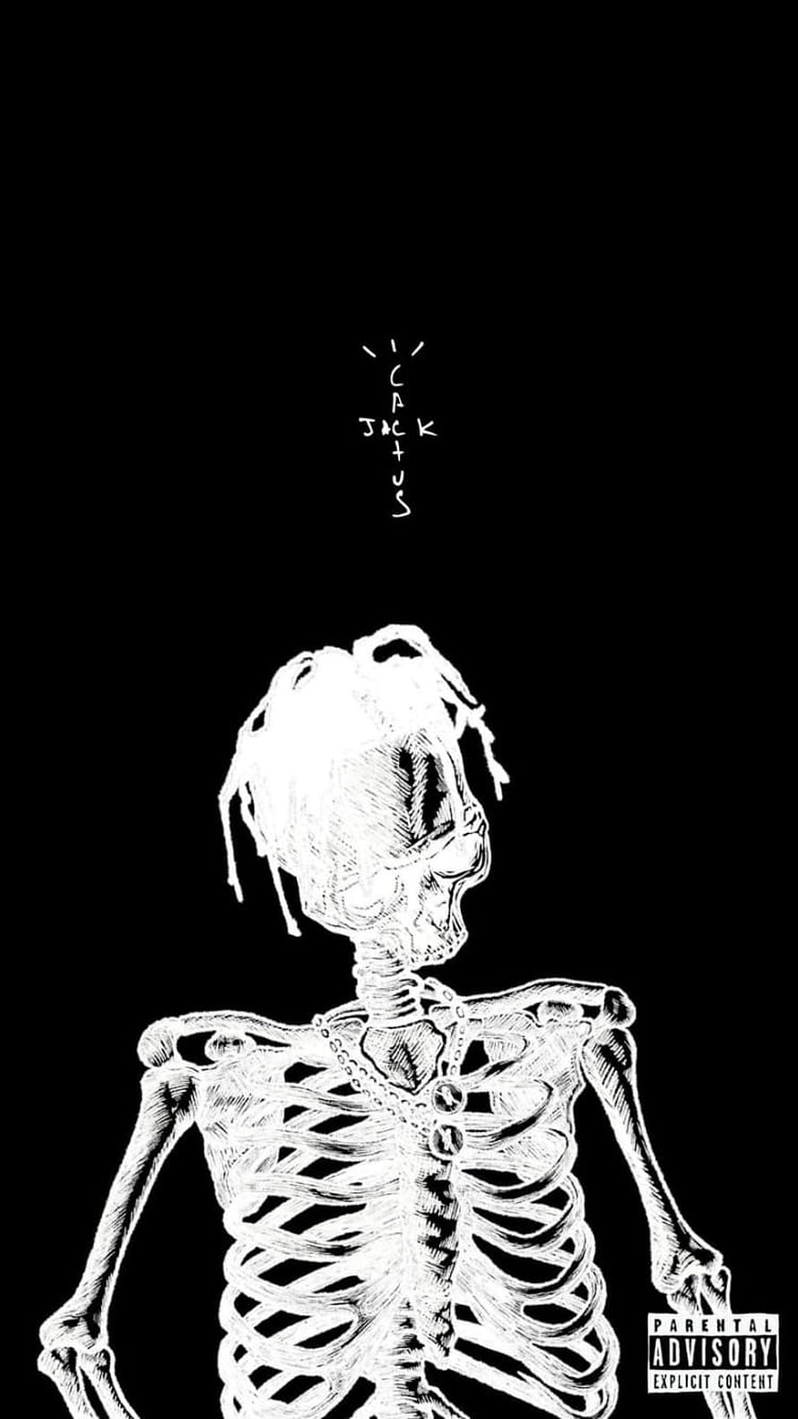 Cactus Jack Skeleton Illustration by Travis Scott HD phone wallpaper