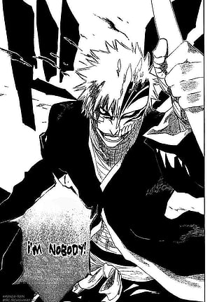 Ichigo Kurosaki in Bankai Form from Bleach Manga Panel HD phone wallpaper