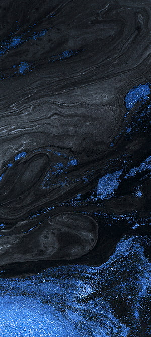 Dark Abstract Marble Texture with Electric Blue Speckles and Flowing Veins HD phone wallpaper