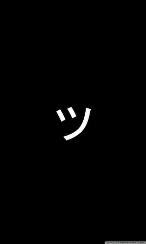Minimalist White Smile Icon on Black Background HD phone wallpaper