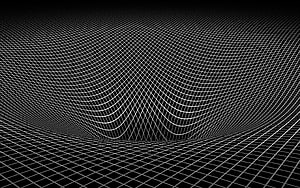 Monochrome 3D Wireframe Grid Surface with Deep Perspective and Abstract Geometric Depth HD wallpaper