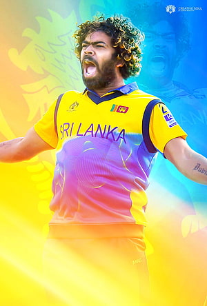 Lasith Malinga Sri Lanka Cricket Jersey Celebration Portrait HD phone wallpaper