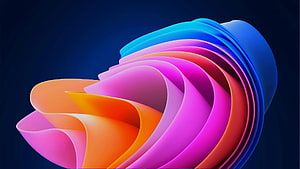 Windows 11 Default Abstract Wallpaper with Vibrant Colorful Ribbon Design HD wallpaper