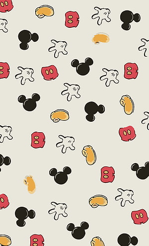 Mickey Mouse and Friends Minimalist Pattern Wallpaper HD phone wallpaper
