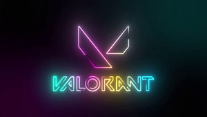 Valorant Game Logo in Vibrant Rainbow Neon Glow on Dark Background HD wallpaper