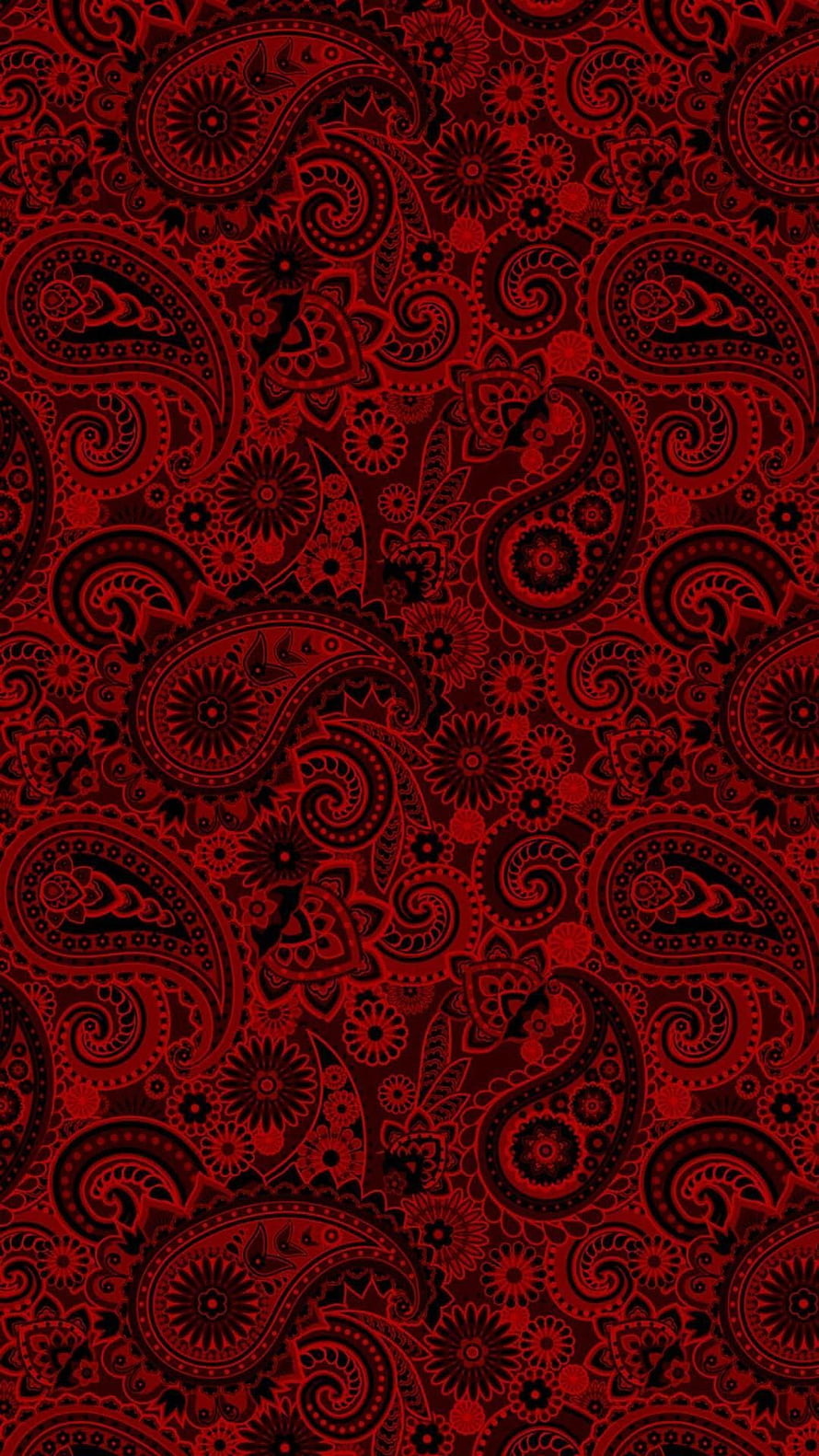 Dark Red Paisley Pattern with Intricate Floral Motifs and Swirls HD phone wallpaper