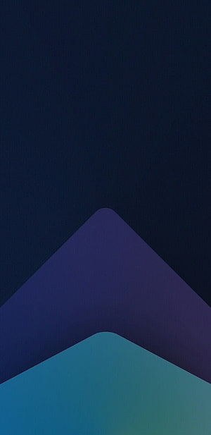 Minimalist Geometric Mountain Landscape in Deep Blue and Teal Tones HD phone wallpaper