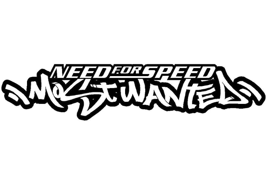Need For Speed Most Wanted 2 Stylized Black and White Logo Design HD wallpaper
