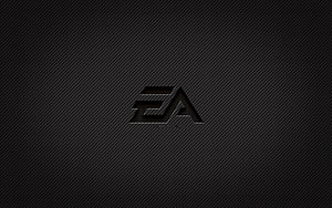 EA Games Carbon Fiber Logo on Dark Textured Background HD wallpaper