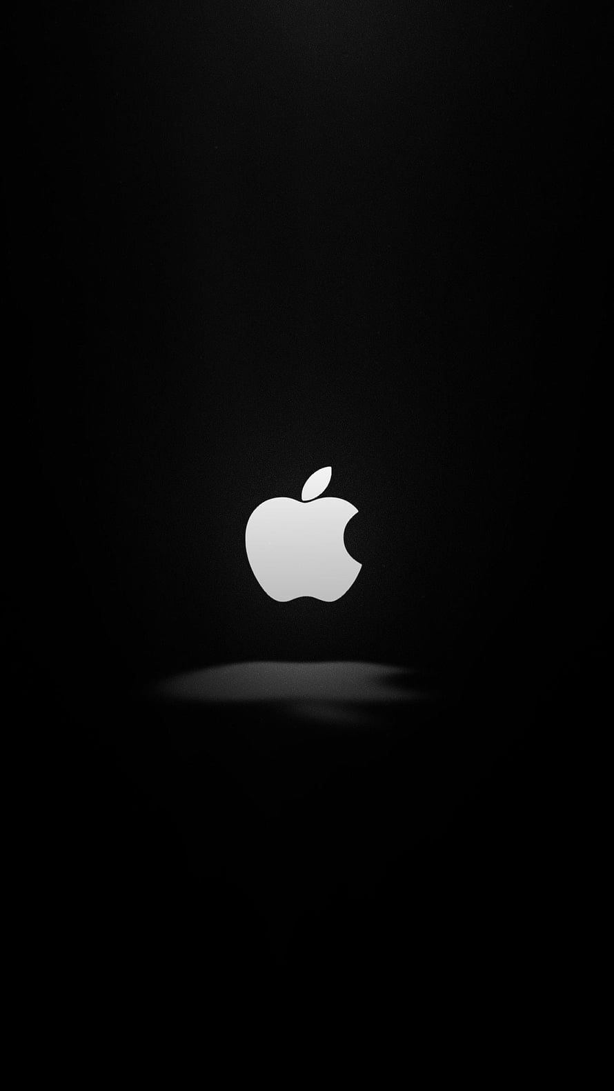 Apple Logo on Black Background Minimalist Dark Aesthetic Wallpaper HD phone wallpaper