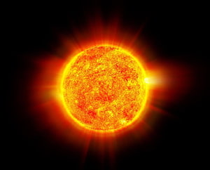 Vibrant Solar Surface with Radiant Corona and Flare Activity Against Deep Space HD wallpaper