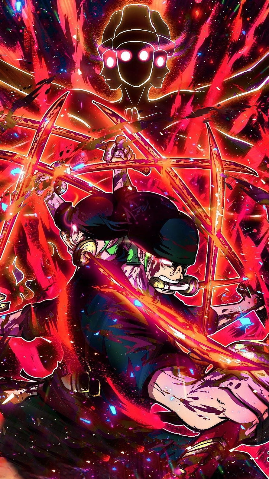 Roronoa Zoro Wano Arc Battle Scene with Sanji in One Piece Anime Art HD phone wallpaper