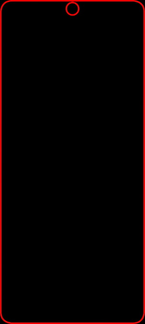 Minimalist Black Smartphone Frame with Red Punch Hole Accent HD phone wallpaper