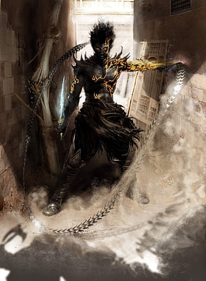 The Dark Prince from Prince of Persia: The Two Thrones in a Dusty Alley HD phone wallpaper