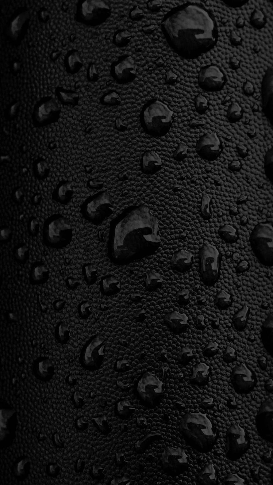 Dark Monochrome Water Droplets on Textured Surface HD phone wallpaper