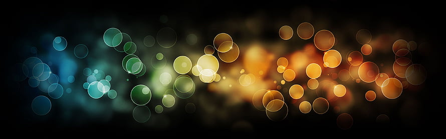Colorful Bokeh Light Orbs on Dark Background Abstract Wallpaper HD wallpaper
