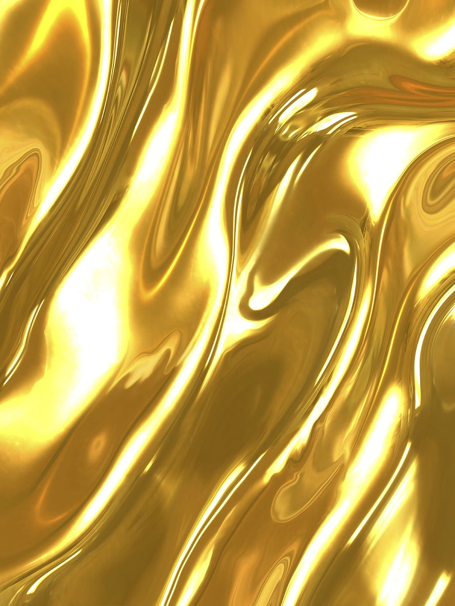 Abstract Liquid Gold Texture with Flowing Metallic Waves and Luminous Highlights HD phone wallpaper